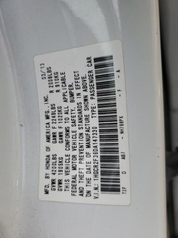 1HGCR2F36DA147330 - 2013 HONDA ACCORD LX WHITE photo 12