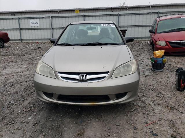 2HGES16595H561164 - 2005 HONDA CIVIC LX TAN photo 5