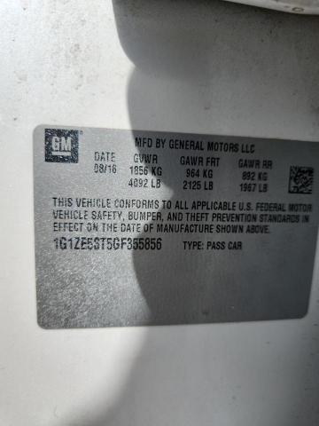 1G1ZE5ST5GF355856 - 2016 CHEVROLET MALIBU LT 白色 照片 12