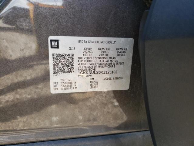 1GKKNULS0KZ125162 - 2019 GMC ACADIA SLT-1 ყავისფერი ფოტო 14