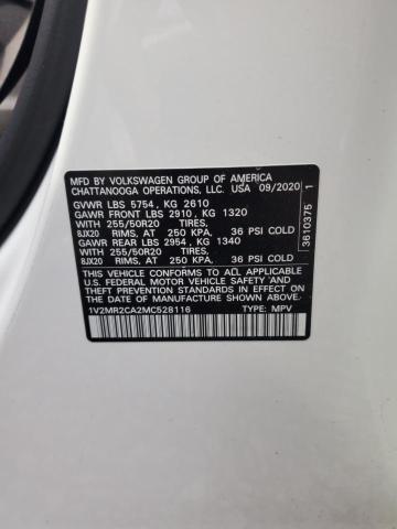 1V2MR2CA2MC528116 - 2021 VOLKSWAGEN ATLAS SE Ağ foto 14