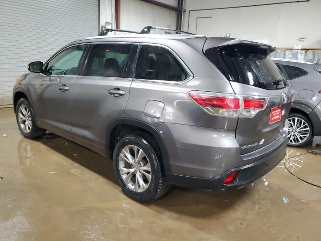 5TDKKRFH4FS073690 - 2015 TOYOTA HIGHLANDER XLE GRAY photo 2