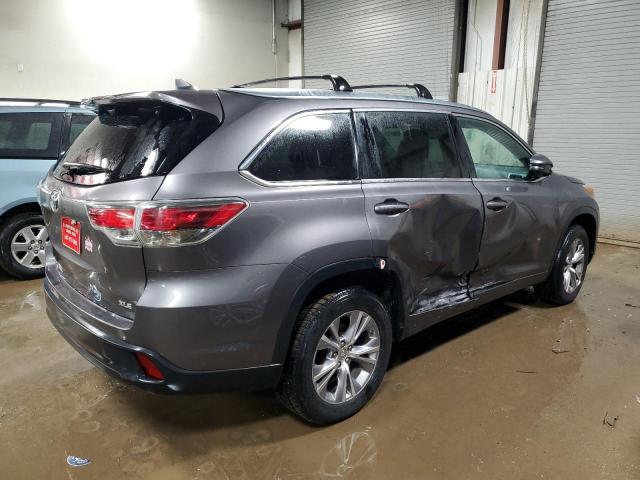 5TDKKRFH4FS073690 - 2015 TOYOTA HIGHLANDER XLE GRAY photo 3