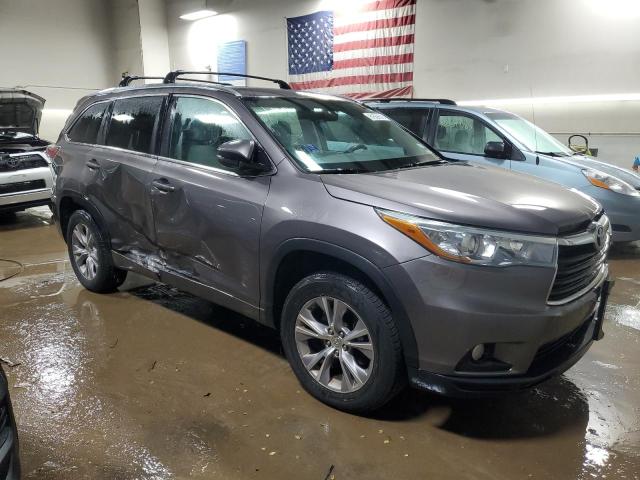 5TDKKRFH4FS073690 - 2015 TOYOTA HIGHLANDER XLE GRAY photo 4