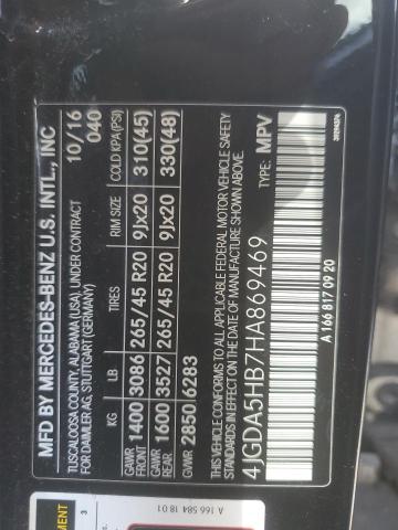 4JGDA5HB7HA869469 - 2017 MERCEDES-BENZ GLE 350 4MATIC BLACK photo 13