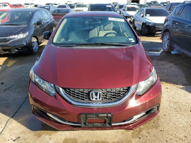 2HGFB2F51DH588352 - 2013 HONDA CIVIC LX BURGUNDY photo 5