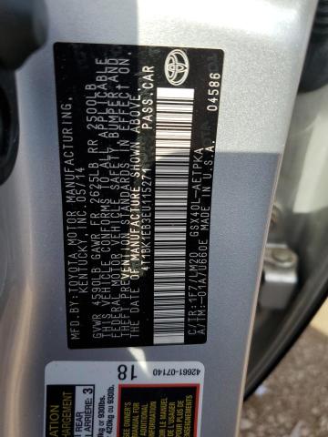 4T1BK1EB3EU115271 - 2014 TOYOTA AVALON BASE Gümüş foto 13