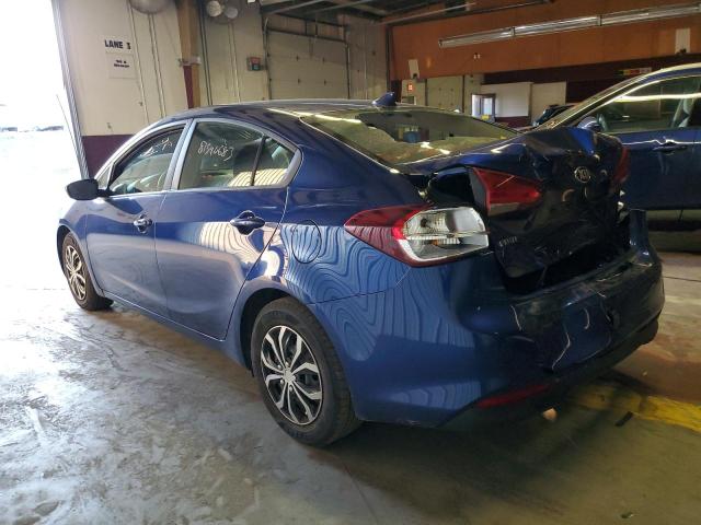 3KPFK4A78JE213570 - 2018 KIA FORTE LX BLUE photo 2