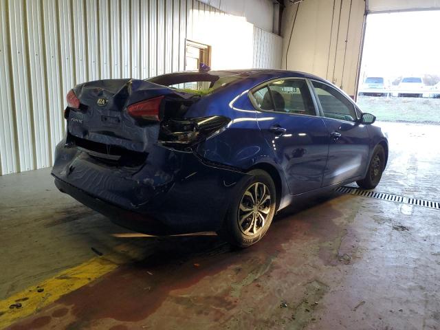 3KPFK4A78JE213570 - 2018 KIA FORTE LX BLUE photo 3