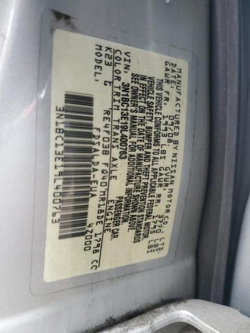 3N1BC13E19L400763 - 2009 NISSAN VERSA S SILVER photo 12