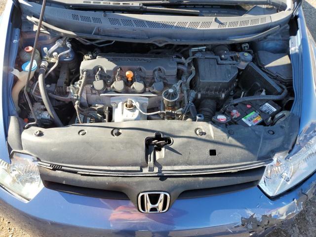2HGFG12647H584021 - 2007 HONDA CIVIC LX BLUE photo 11