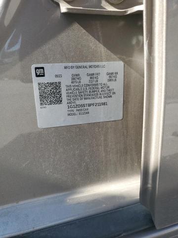 1G1ZD5ST8PF211981 - 2023 CHEVROLET MALIBU LT ოქროსფერი ფოტო 12