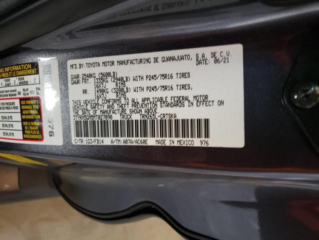 3TYRX5GN5MT027090 - 2021 TOYOTA TACOMA ACCESS CAB GRAY photo 12