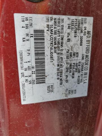 5LMFU27R74LJ05811 - 2004 LINCOLN NAVIGATOR ბურგუნდია ფოტო 14