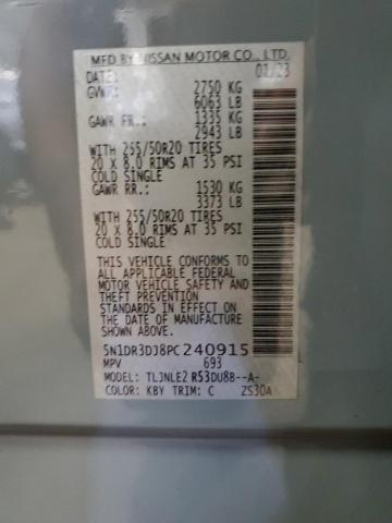 5N1DR3DJ8PC240915 - 2023 NISSAN PATHFINDER PLATINUM Boz foto 13