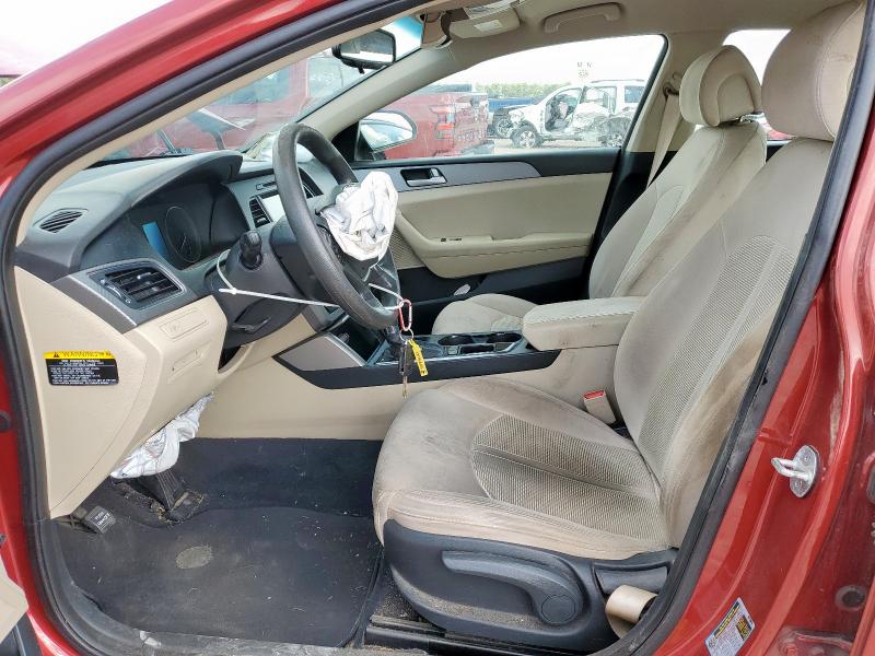 5NPE24AF7GH314543 - 2016 HYUNDAI SONATA SE RED photo 7