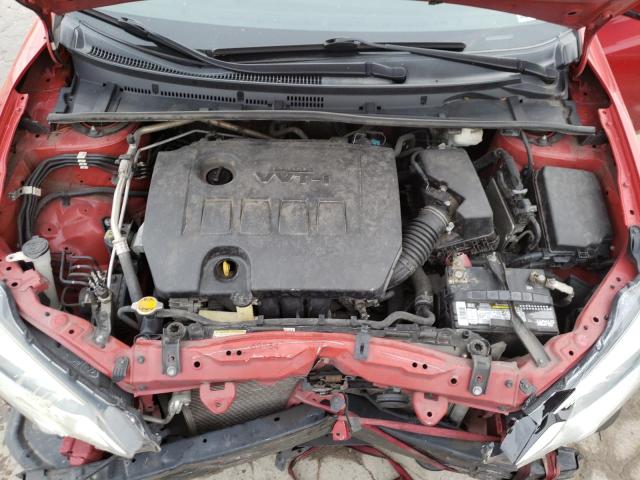 2T1BURHE5EC142391 - 2014 TOYOTA COROLLA L RED photo 11