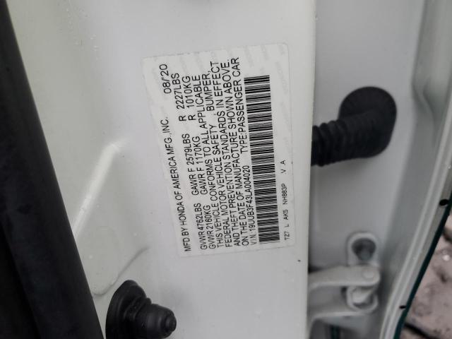 19UUB3F43LA004020 - 2020 ACURA TLX TECHNOLOGY 青绿色 照片 12