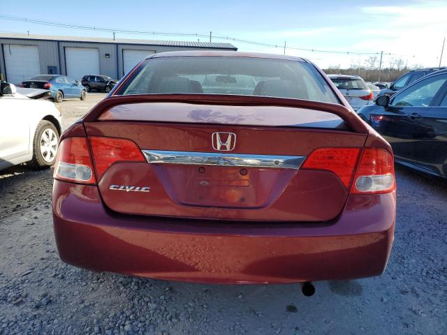 2HGFA1F57AH530805 - 2010 HONDA CIVIC LX MAROON photo 6