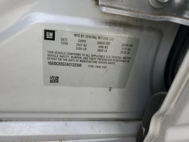 1G6DC8EG3A0122398 - 2010 CADILLAC CTS SILVER photo 13