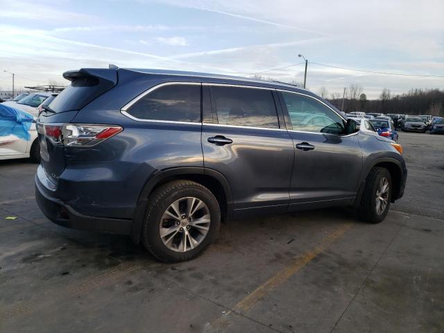 5TDJKRFH8FS222467 - 2015 TOYOTA HIGHLANDER XLE Mavi foto 3