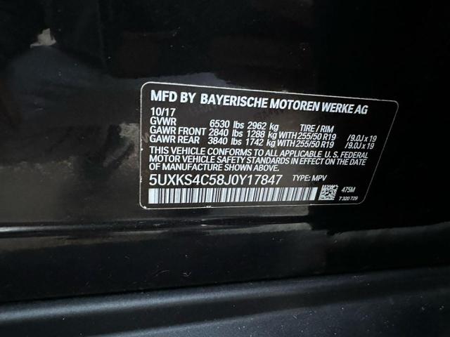 5UXKS4C58J0Y17847 - 2018 BMW X5 XDRIVE35D BLACK photo 10