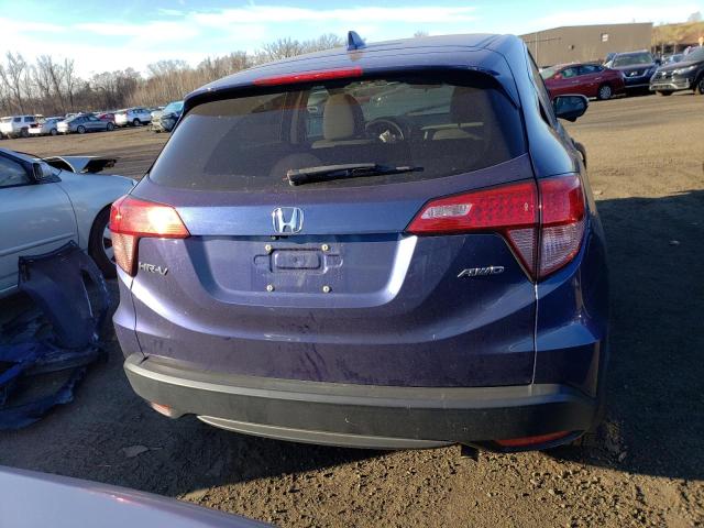 3CZRU6H59GM742476 - 2016 HONDA HR-V EX BLUE photo 6