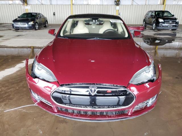 5YJSA1DN7CFS00896 - 2012 TESLA MODEL S წითელი ფოტო 5