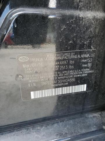 5NPE24AF5GH404886 - 2016 HYUNDAI SONATA SE BLACK photo 13