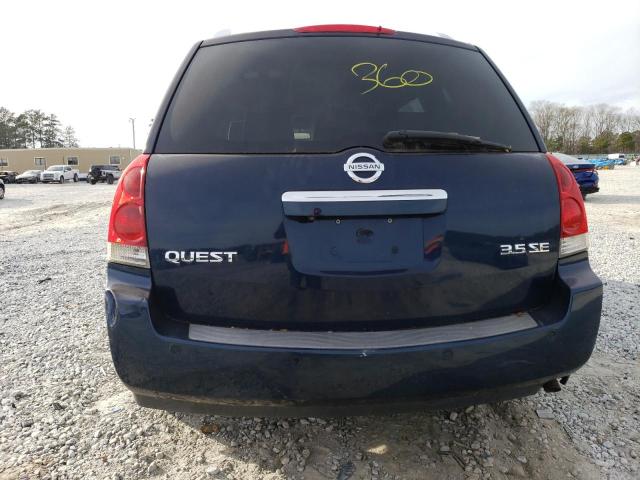 5N1BV28U37N138332 - 2007 NISSAN QUEST S BLUE photo 6