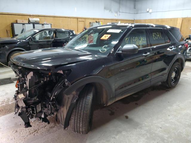 1FM5K8AC5NGB47691 - 2022 FORD EXPLORER POLICE INTERCEPTOR Schwarz Foto 1