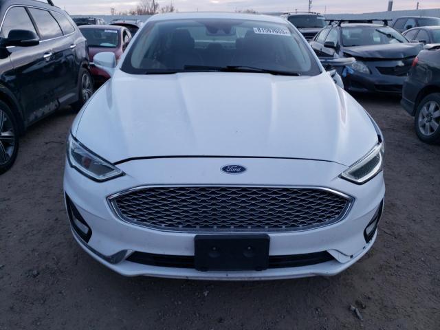 3FA6P0D92KR205133 - 2019 FORD FUSION TITANIUM WHITE photo 5