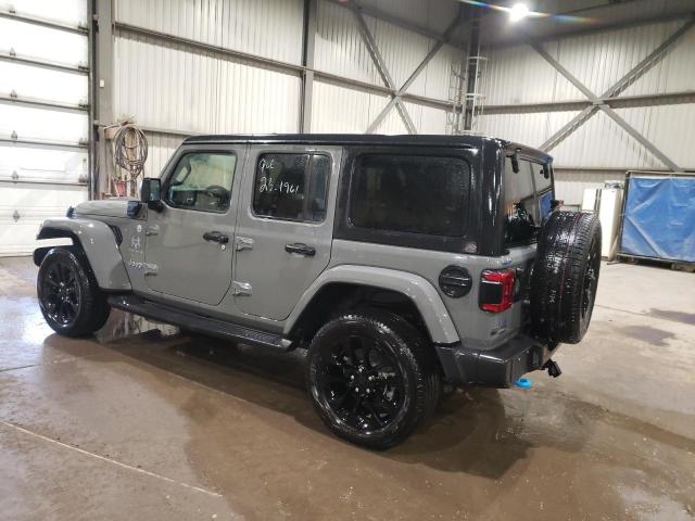 1C4JJXP66PW673323 - 2023 JEEP WRANGLER SAHARA 4XE GRAY photo 2