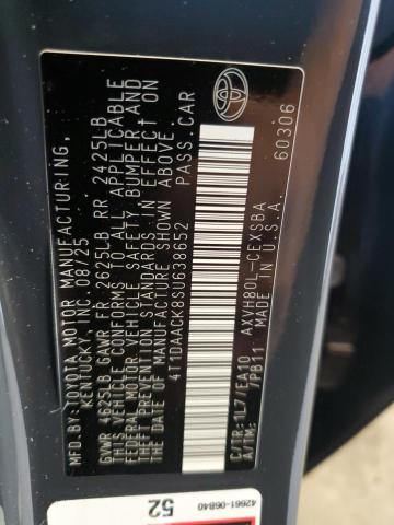 4T1DAACK8SU638652 - 2025 TOYOTA CAMRY XSE Сұр фото 12