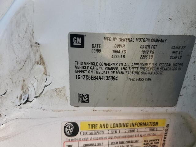 1G1ZC5EB4A4135894 - 2010 CHEVROLET MALIBU 1LT თეთრი ფოტო 13