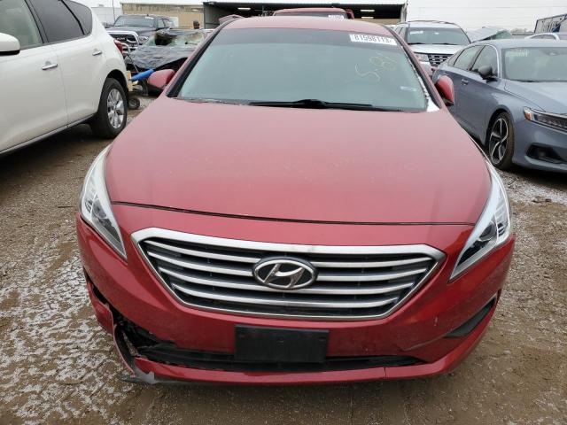 5NPE24AF0HH554809 - 2017 HYUNDAI SONATA SE RED photo 5