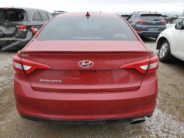 5NPE24AF0HH554809 - 2017 HYUNDAI SONATA SE RED photo 6