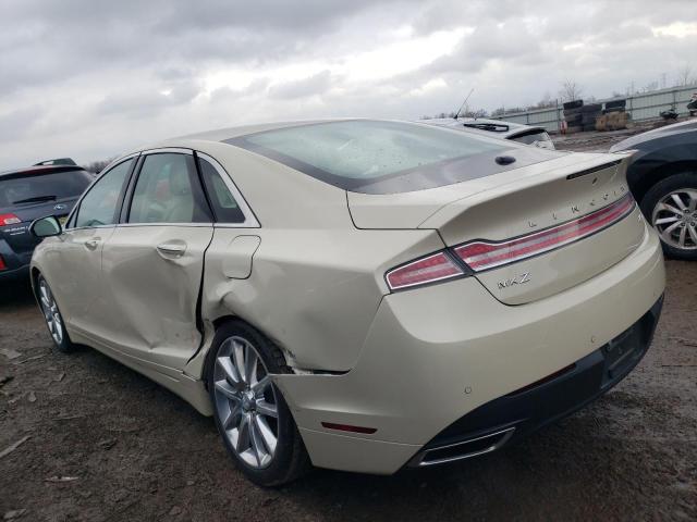 3LN6L2LU2GR633794 - 2016 LINCOLN MKZ HYBRID CREAM photo 2