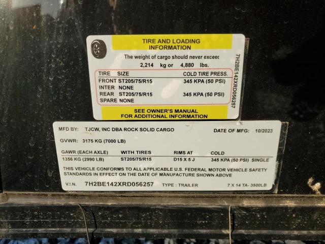 7H2BE142XRD056257 - 2024 UTILITY TRAILER GRAY photo 10