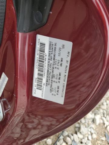JM1NB353530308841 - 2003 MAZDA MX-5 MIATA BASE RED photo 12