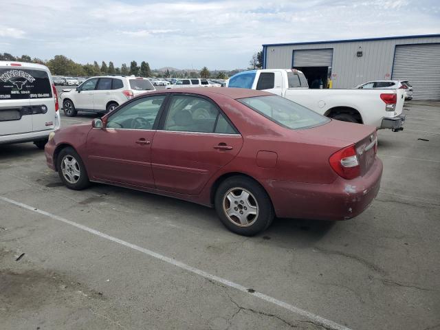 4T1BF32K82U031396 - 2002 TOYOTA CAMRY LE ბურგუნდია ფოტო 2