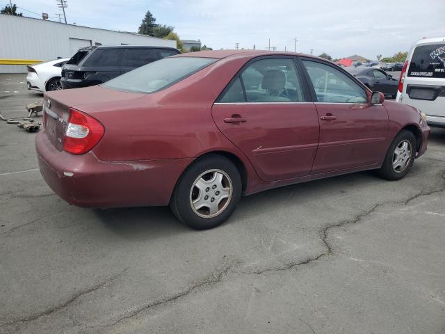 4T1BF32K82U031396 - 2002 TOYOTA CAMRY LE ბურგუნდია ფოტო 3