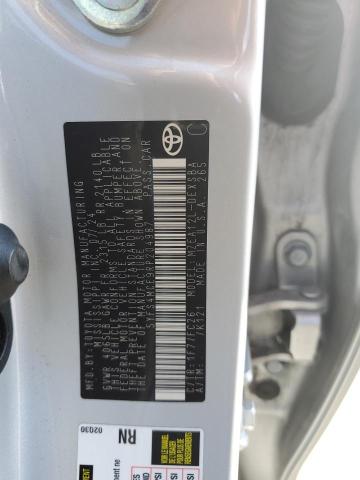 5YFS4MCE9RP204987 - 2024 TOYOTA COROLLA SE Արծաթագույն լուսանկար 12