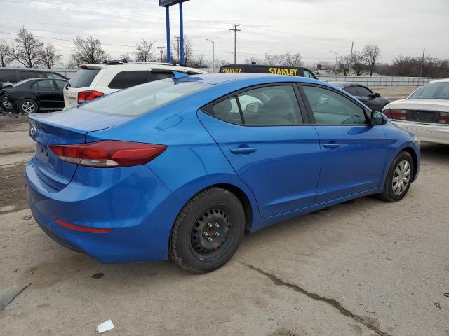 KMHD74LF2HU400856 - 2017 HYUNDAI ELANTRA SE BLUE photo 3