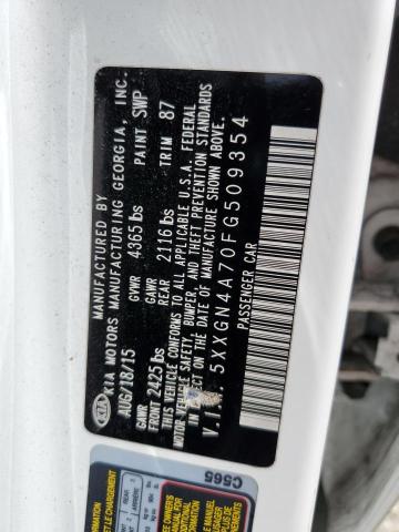 5XXGN4A70FG509354 - 2015 KIA OPTIMA EX Ақ фото 12