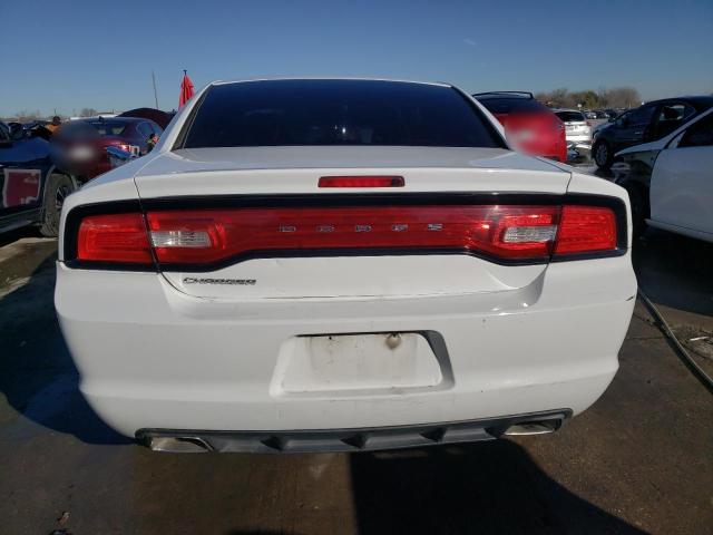 2C3CDXBG6EH240570 - 2014 DODGE CHARGER SE WHITE photo 6