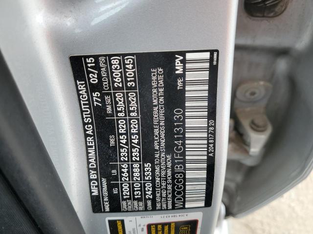 WDCGG8JB1FG413130 - 2015 MERCEDES-BENZ GLK 350 4MATIC SILVER photo 13