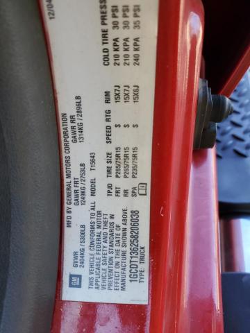 1GCDT136258206038 - 2005 CHEVROLET COLORADO RED photo 12