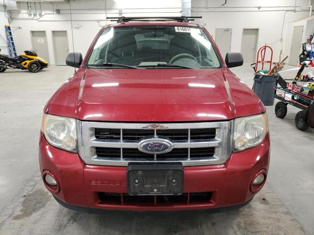 1FMCU03G69KB46295 - 2009 FORD ESCAPE XLT RED photo 5