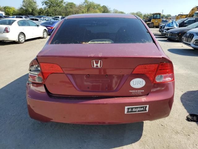 1HGFA16508L072053 - 2008 HONDA CIVIC LX BURGUNDY photo 6